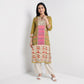 Printed Band Collar Straight Kurta