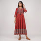 Cotton Printed Flared Dress
