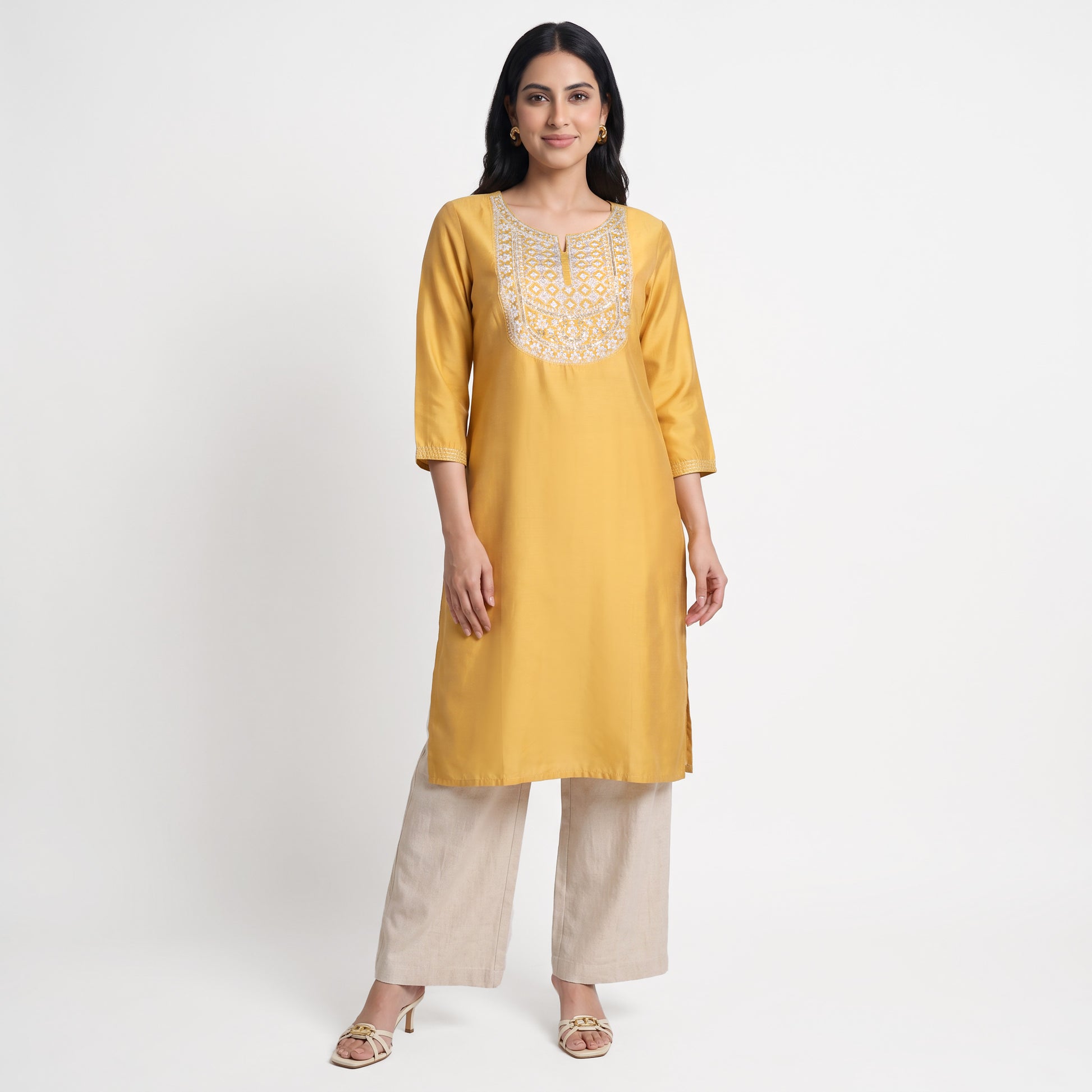 Embroidered Straight Kurta