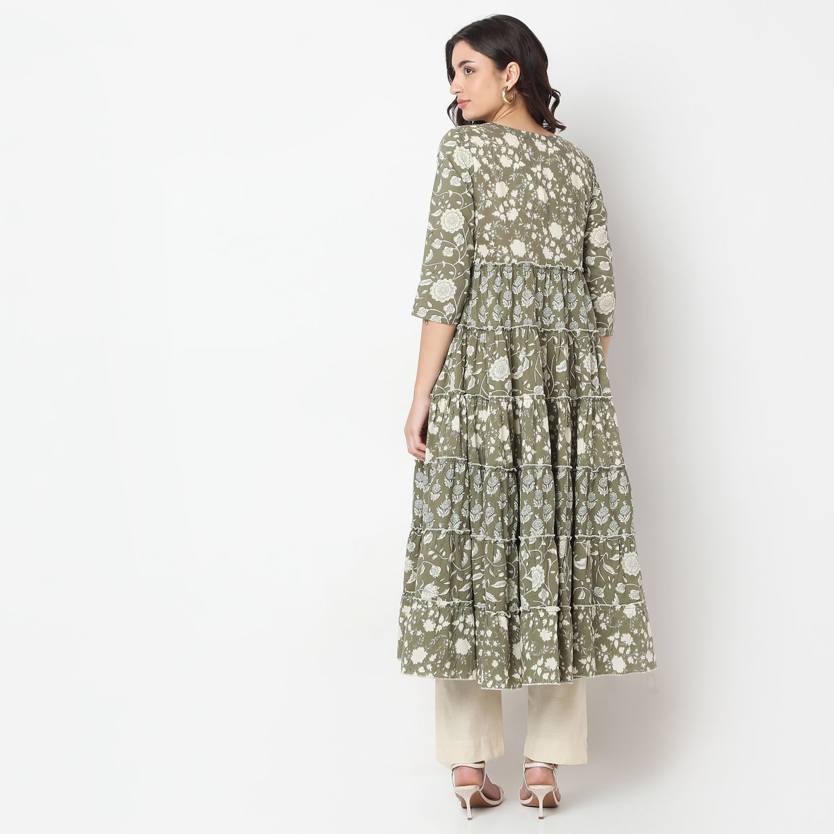 Flare Fit Printed A-Line Kurta