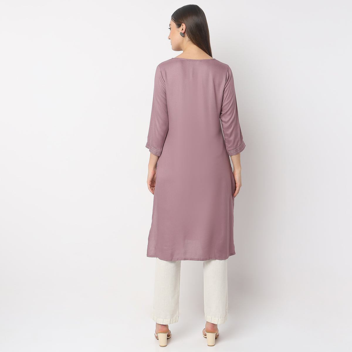 Flare Fit Embroidered Kurta