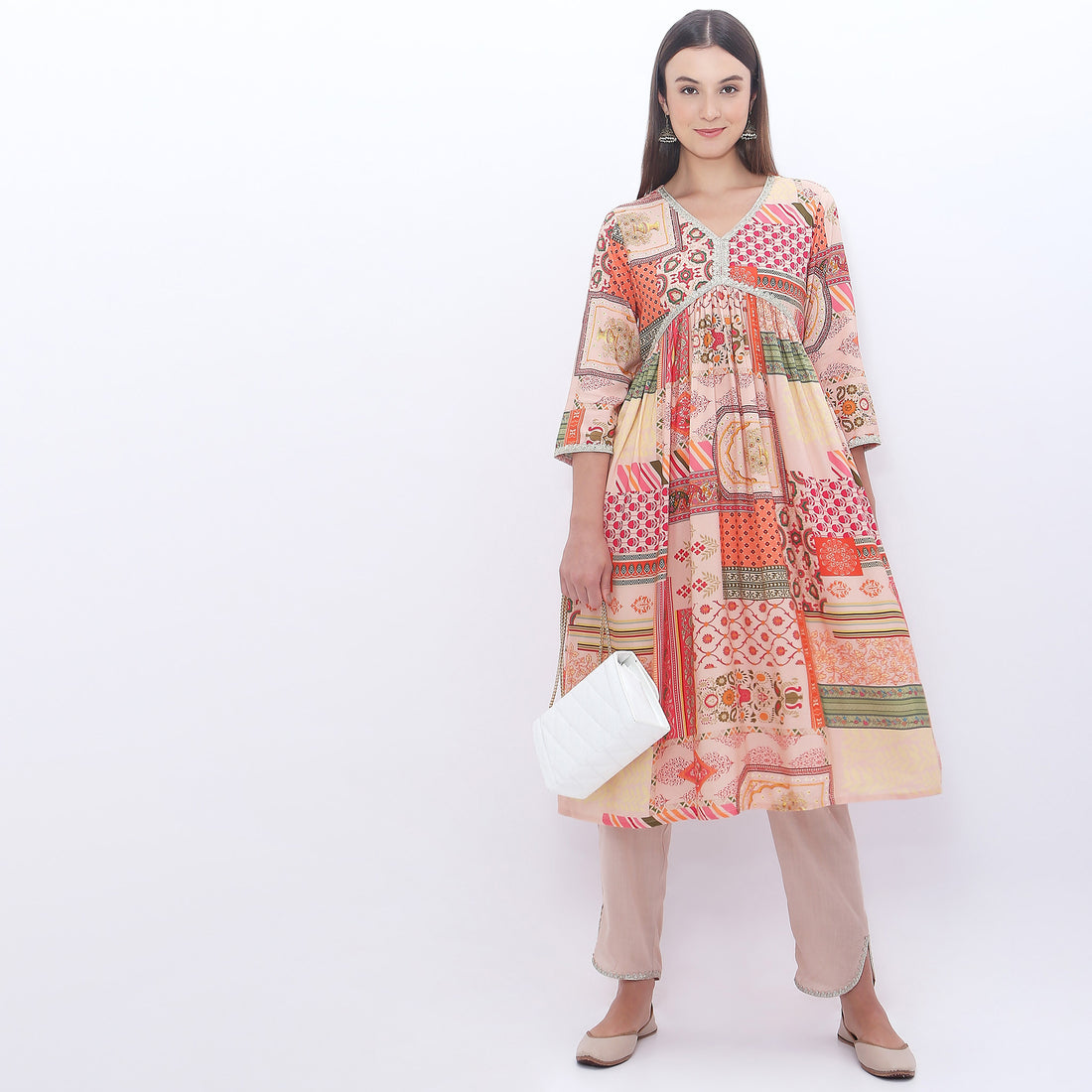 Flare Fit Printed Kurta