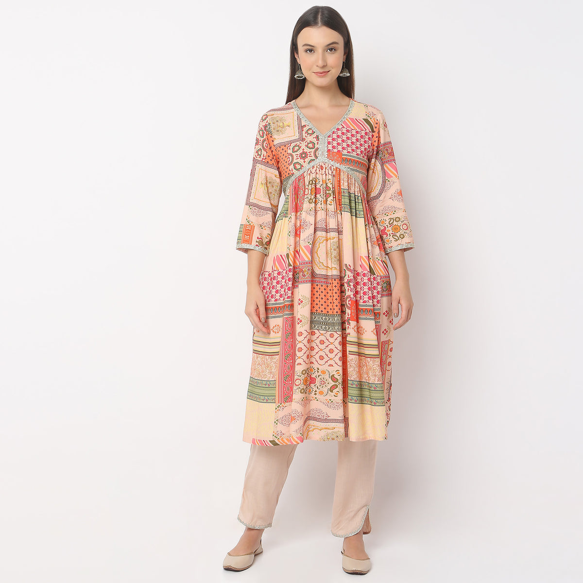 Flare Fit Printed Kurta