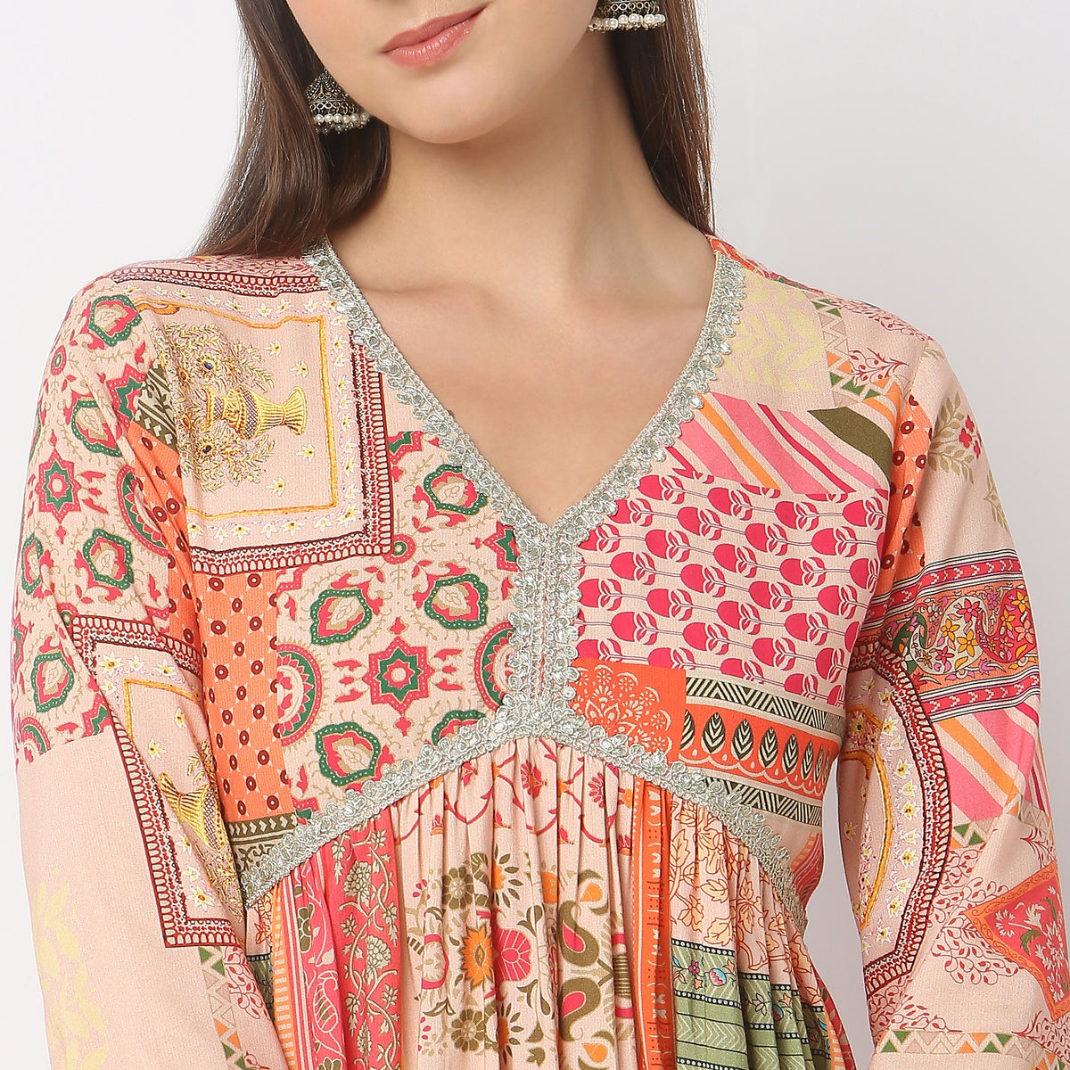 Flare Fit Printed Kurta