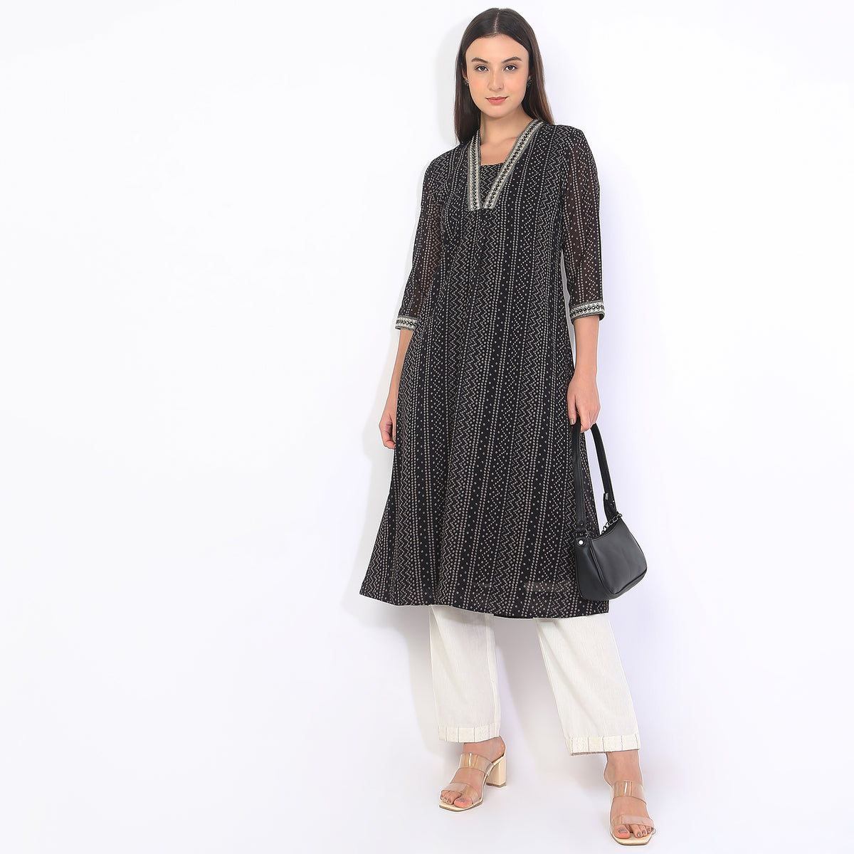 Flare Fit Printed Kurta