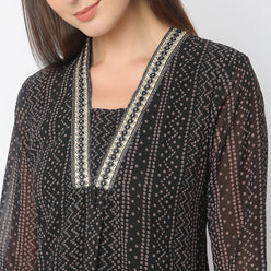 Flare Fit Printed Kurta