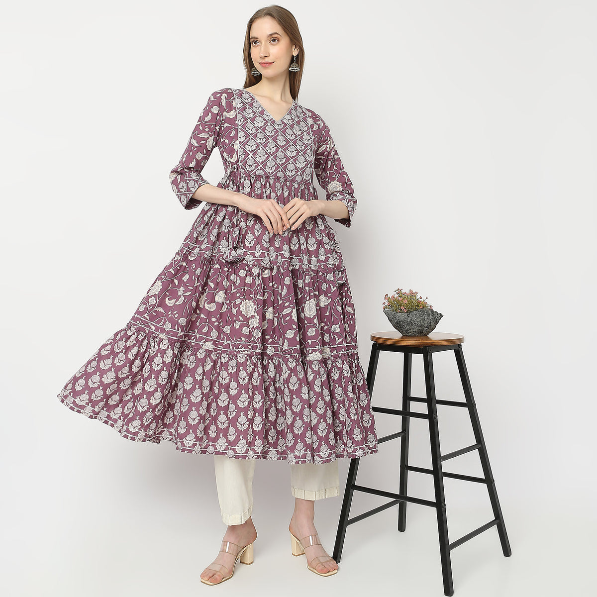 Flare Fit Printed Kurta