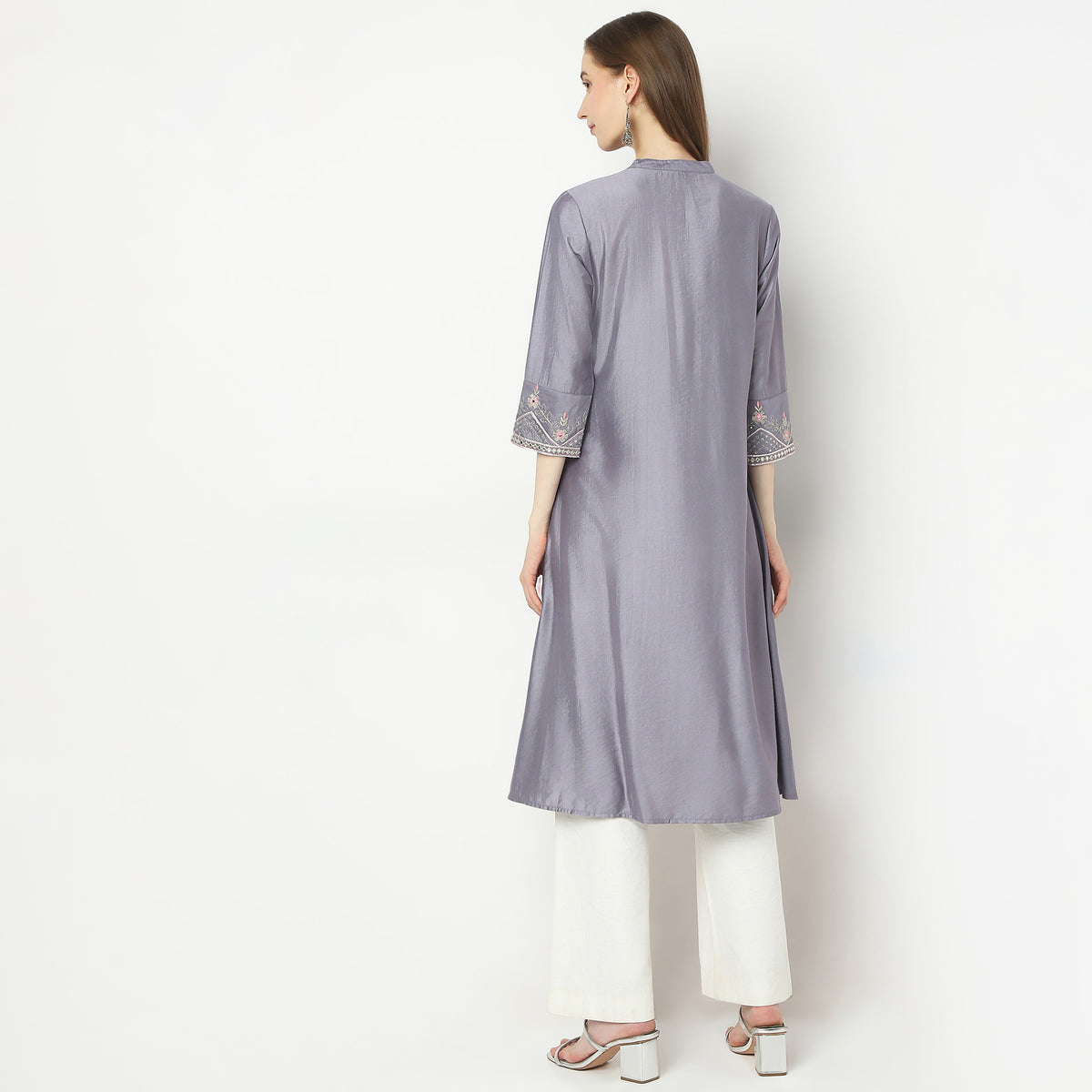 Flare Fit Embroidered Kurta