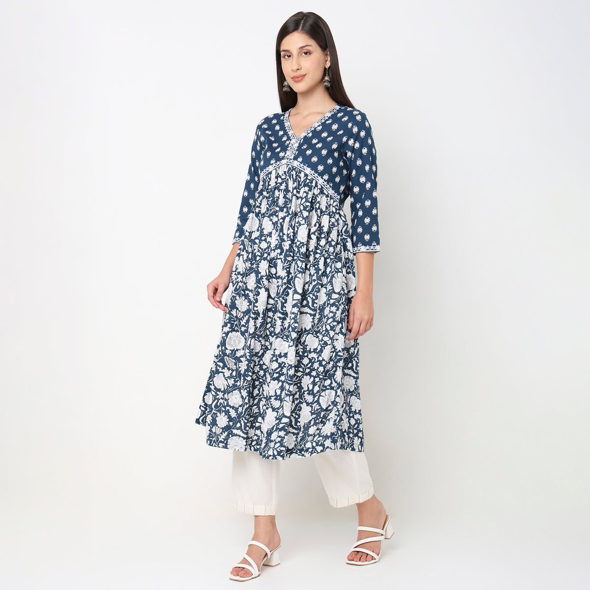 Flare Fit Printed Kurta