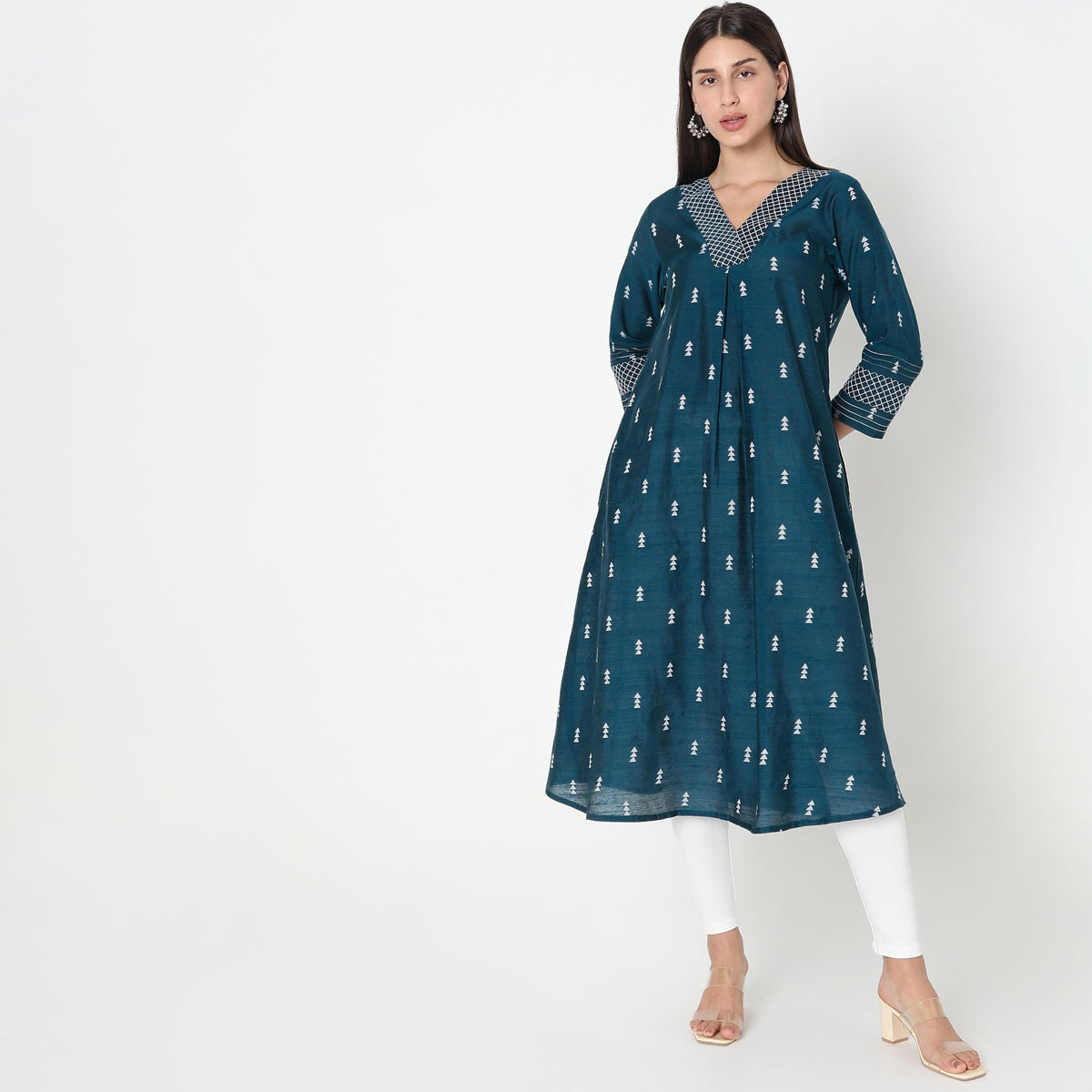 Flare Fit Printed Kurta