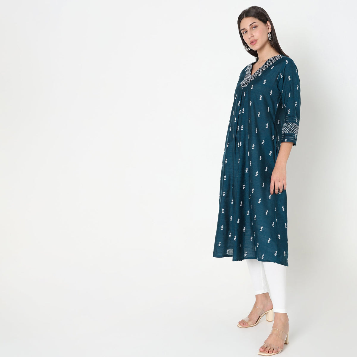 Flare Fit Printed Kurta