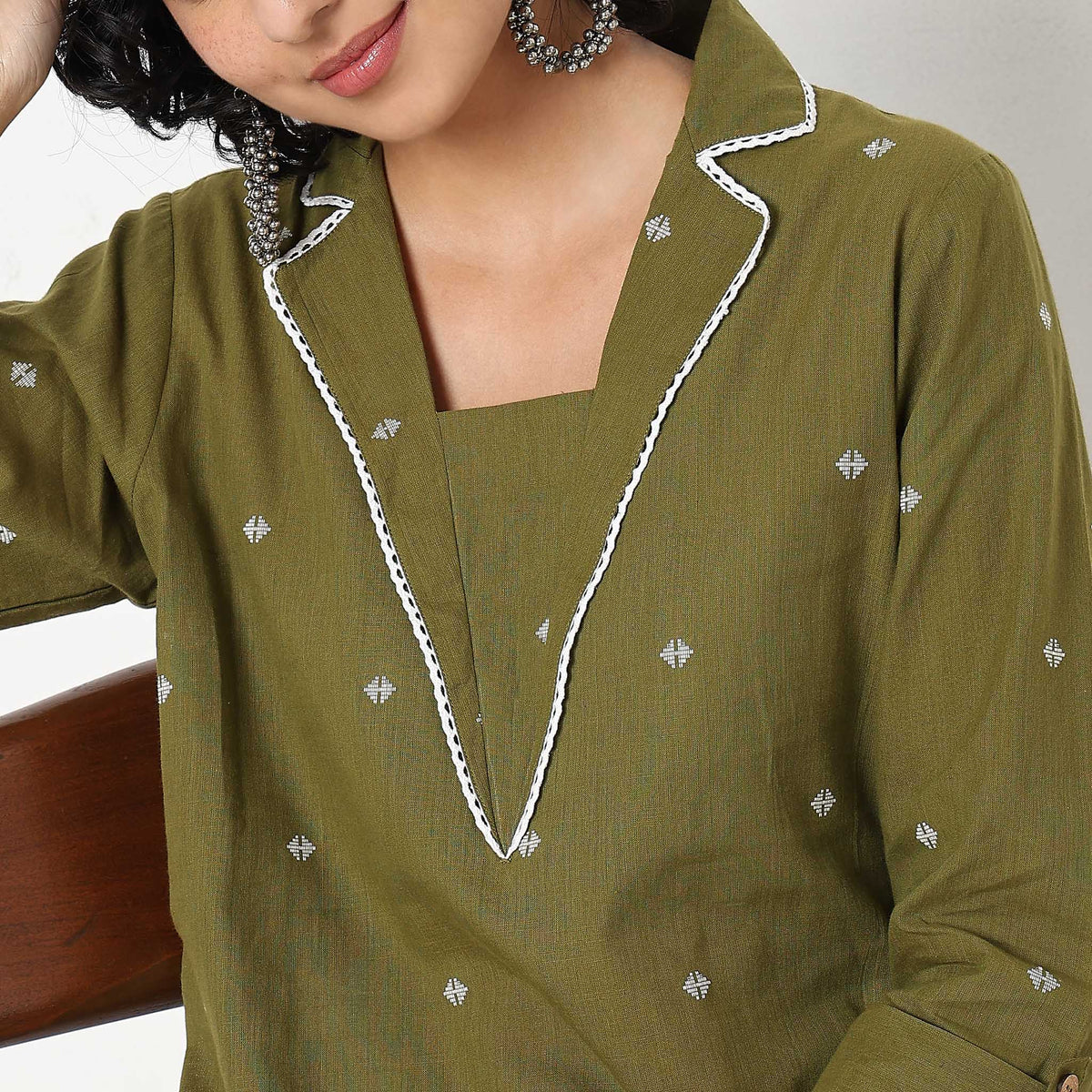 Flare Fit Embroidered Kurta