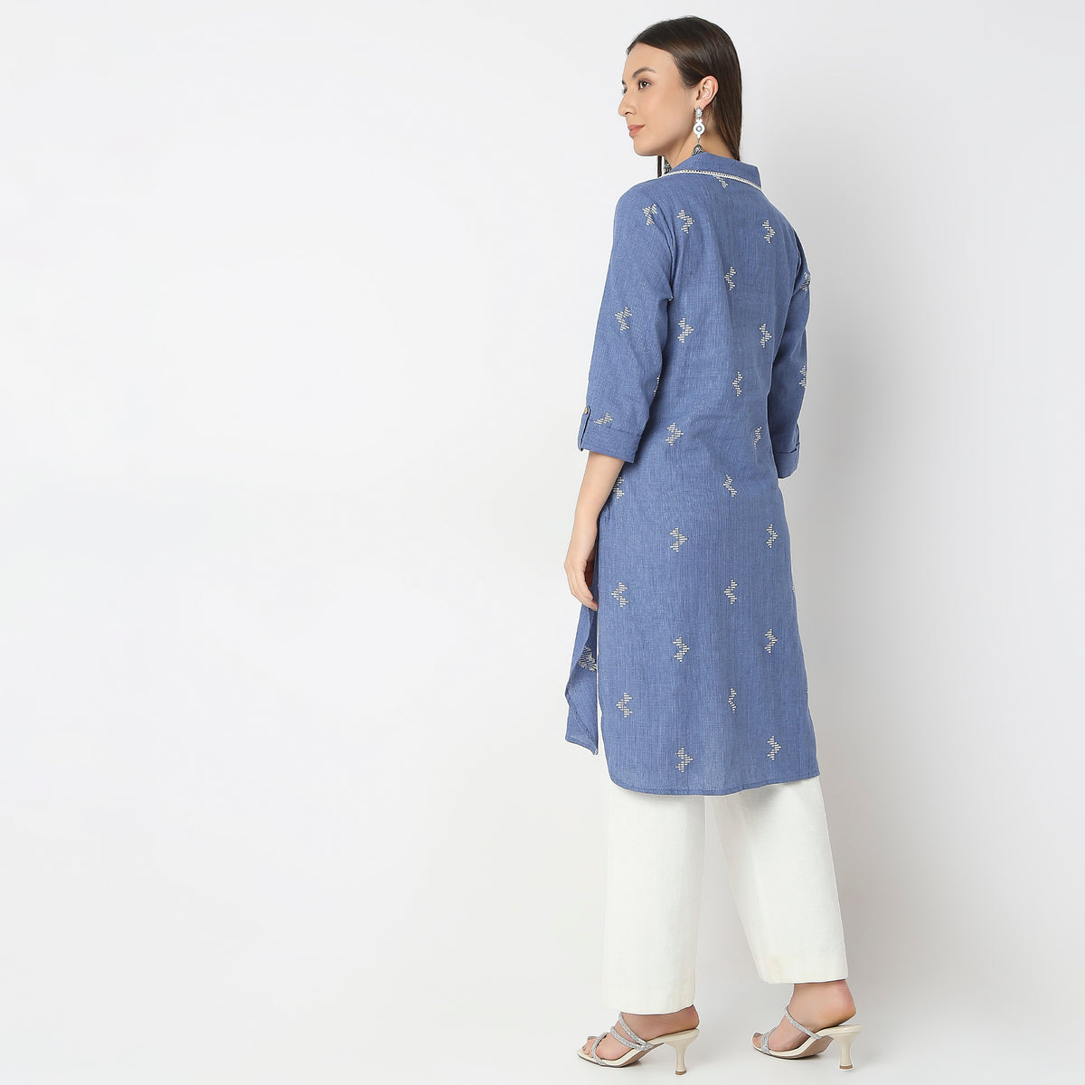 Flare Fit Embroidered Kurta