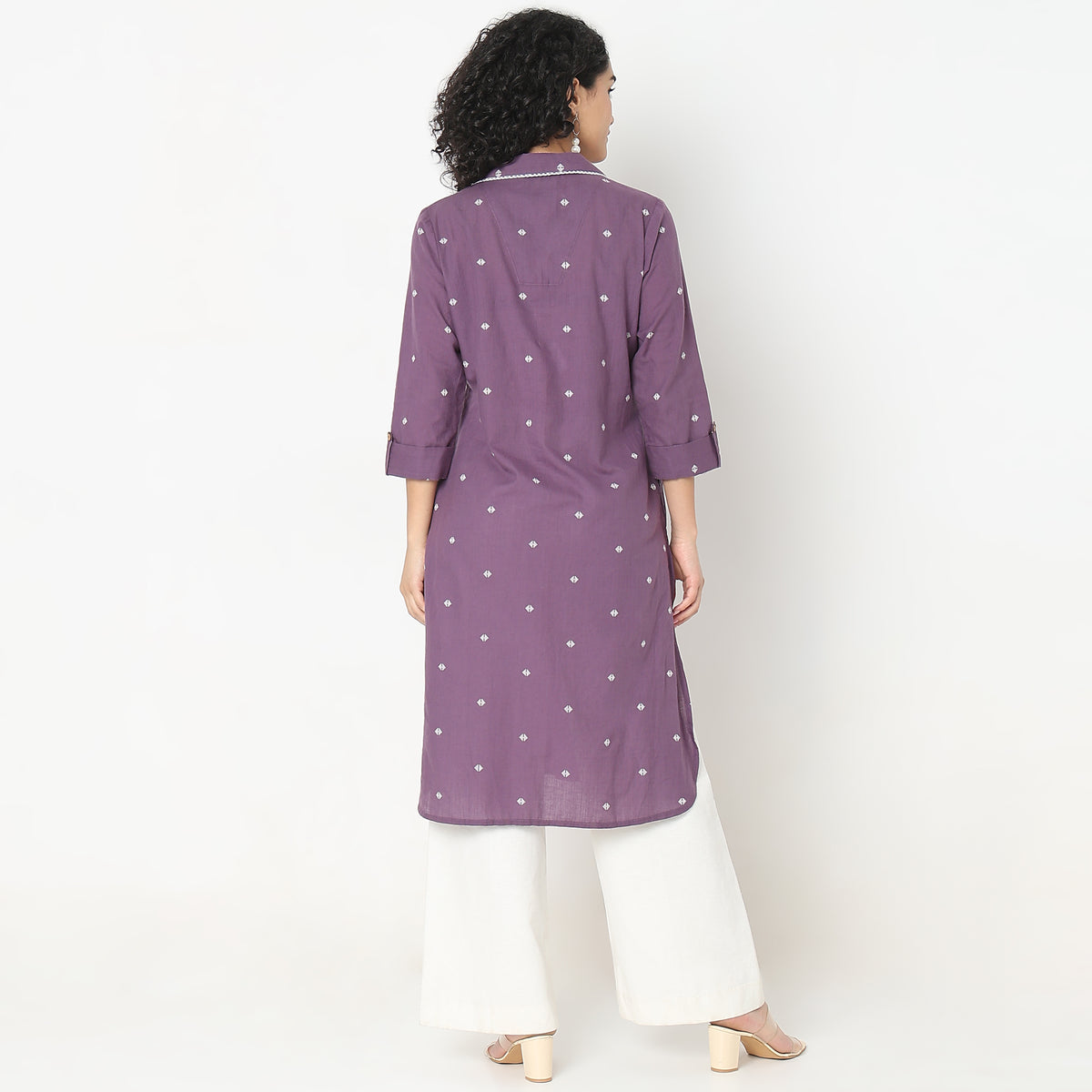 Flare Fit Embroidered Kurta