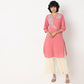 Straight Fit Embroidered Kurta