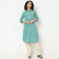 Flare Fit Structured Kurta