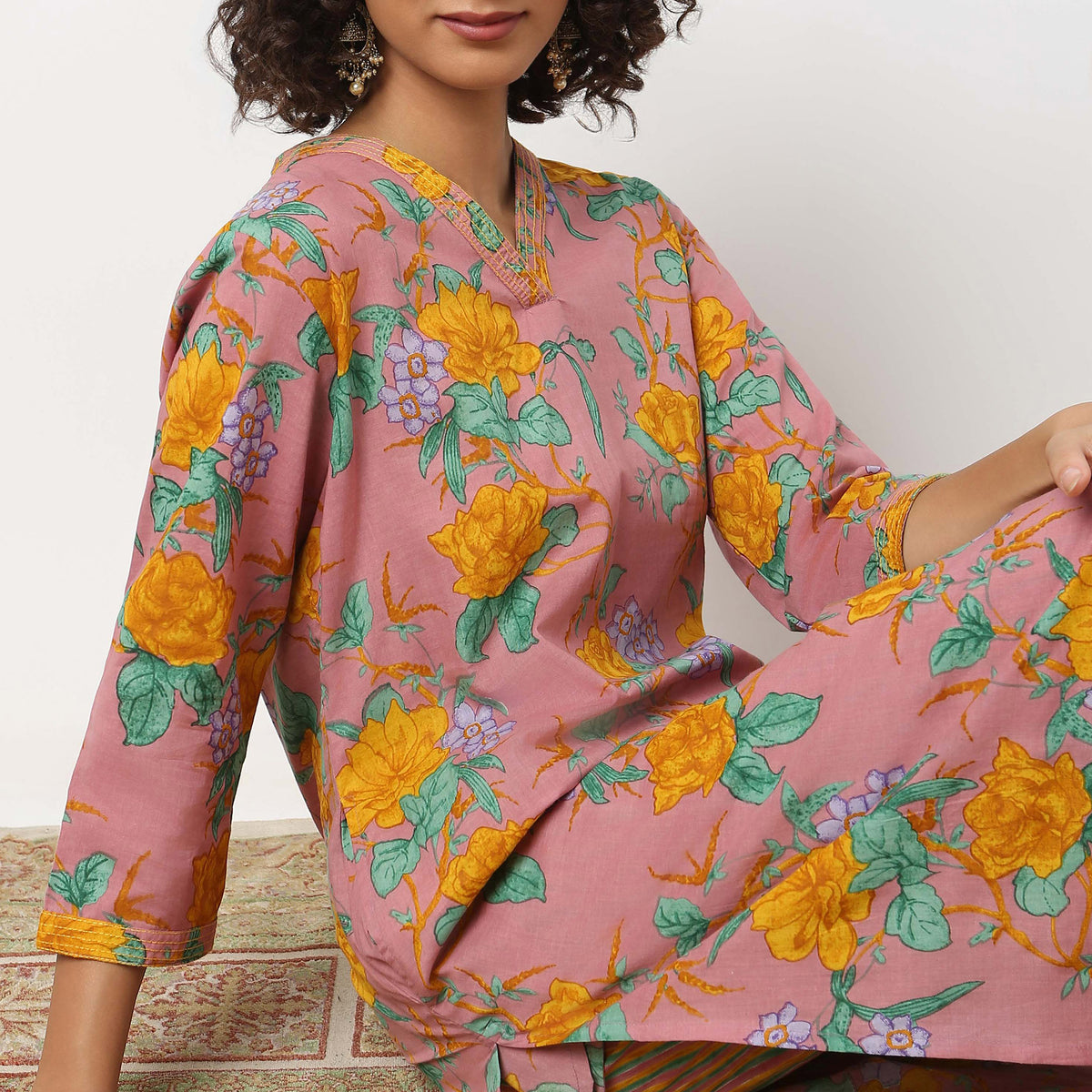 Straight Fit Printed Kurta with Pyjama Set