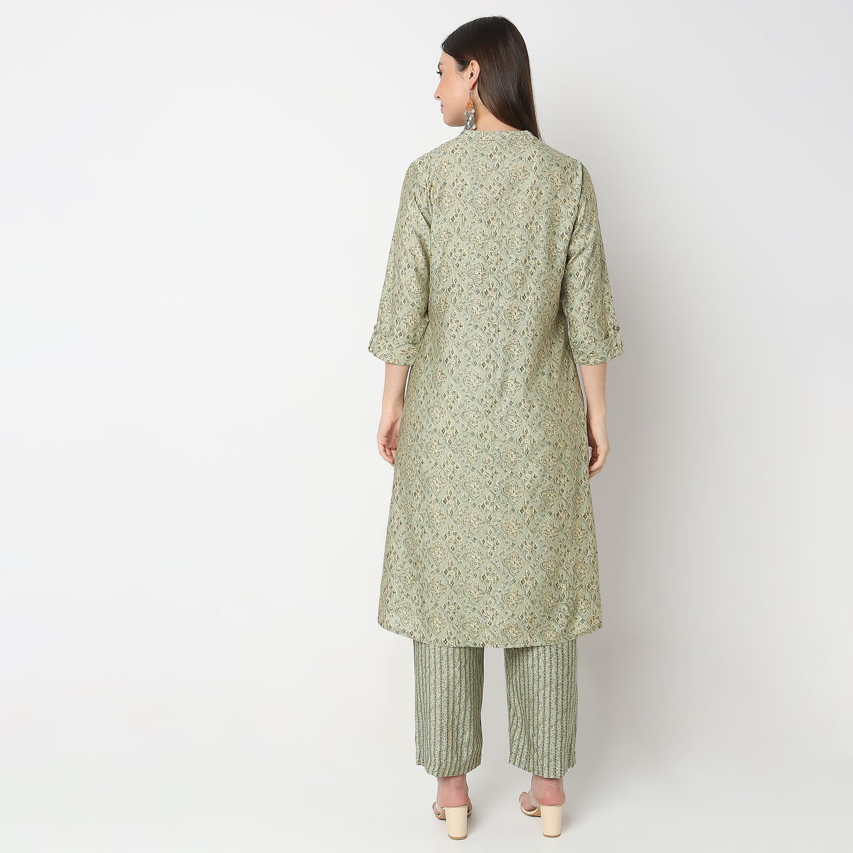 Flare Fit Printed Kurta with Pant Set