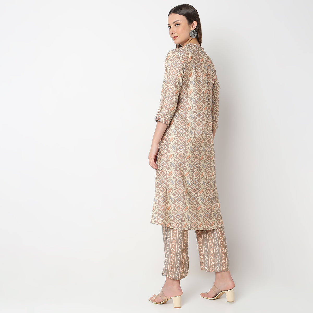 Flare Fit Printed Kurta with Pant Set