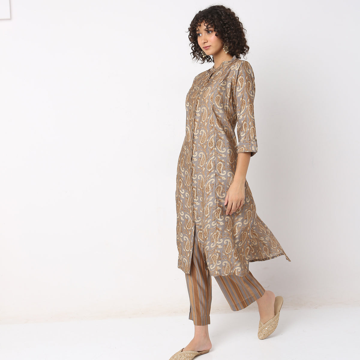 Flare Fit Printed Kurta with Pyjama Set