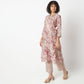 Regular Fit Printed V-Neck Kurta with Pant Set