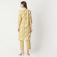 Regular Fit Printed V Neck Kurta with Pant Set