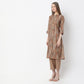 A-Line Printed Band Collar Kurta with Pant Set