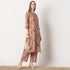 Regular Fit Printed Band Collar Kurta with Pant Set