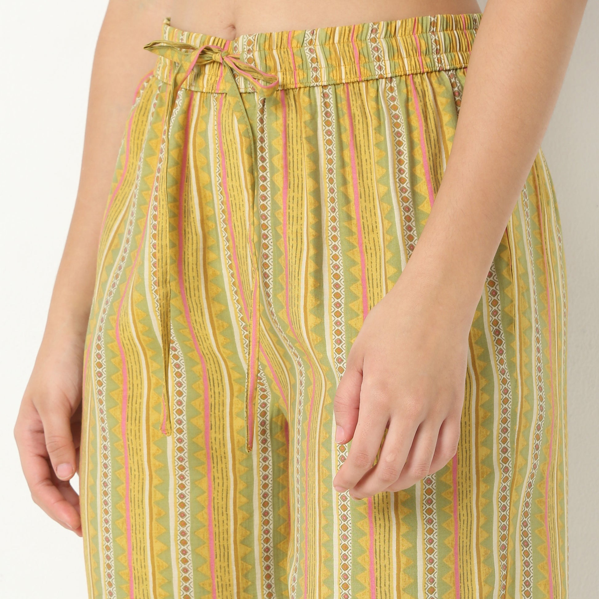 Band Neck Kurta With Pant Set