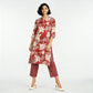 V-Neck Printed Kurta with Pant Sets