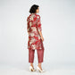 V-Neck Printed Kurta with Pant Sets