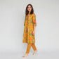 Viscose Muslin Printed Three-Fourth Sleeve Kurta with Pant Set