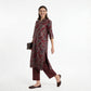 Printed V-Neck Straight Kurta with Pant Set