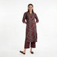 Printed V-Neck Straight Kurta with Pant Set