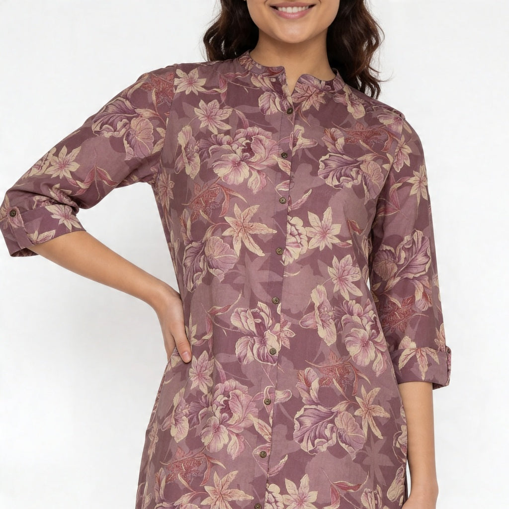 Printed Straight Kurta with Pant Set