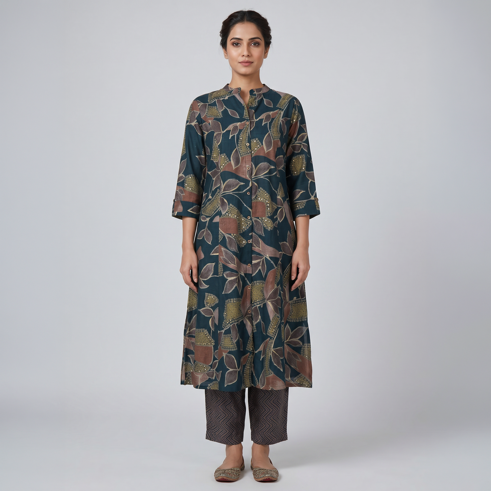 Printed Straight Kurta with Pant Set