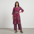 Printed V-Neck Kurta with Pant Set