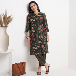 Printed Band Neck Ethnic Sets