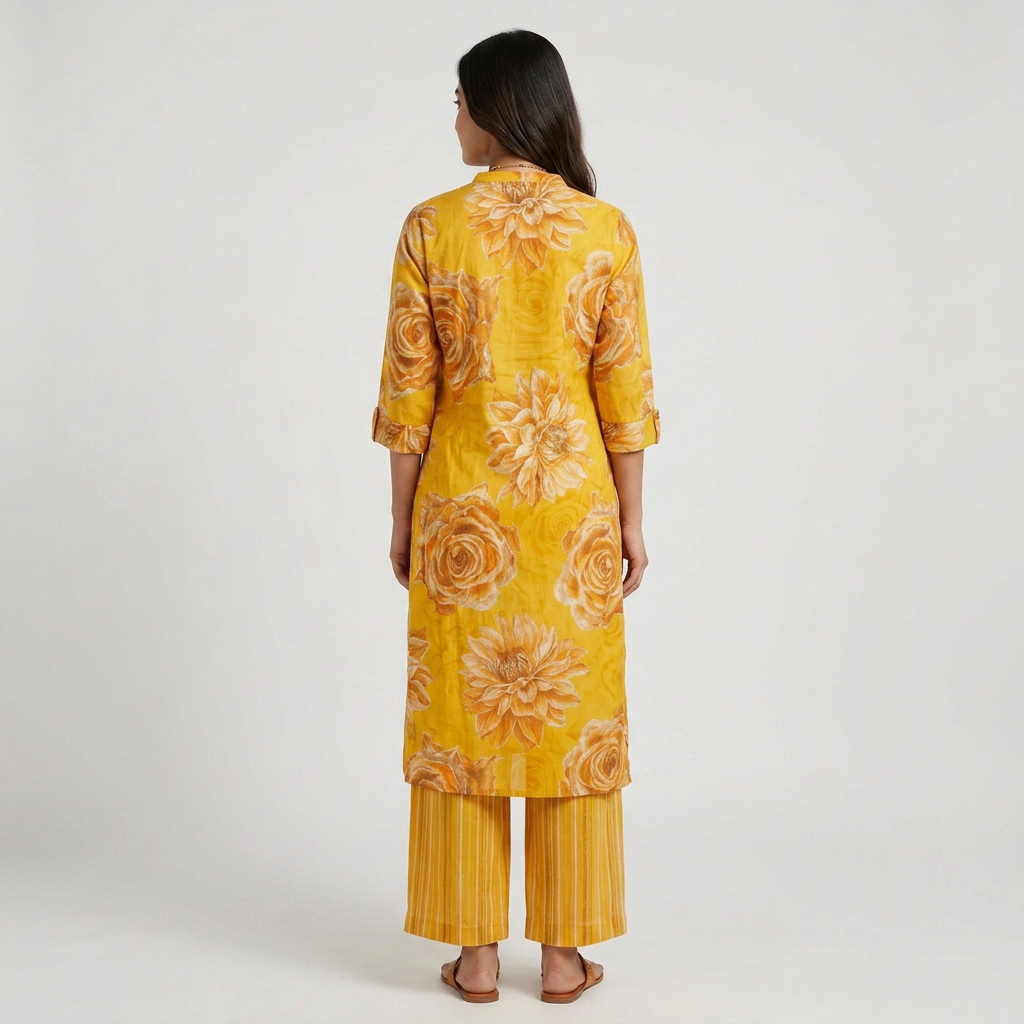 Printed Flared Kurta with Pant Set