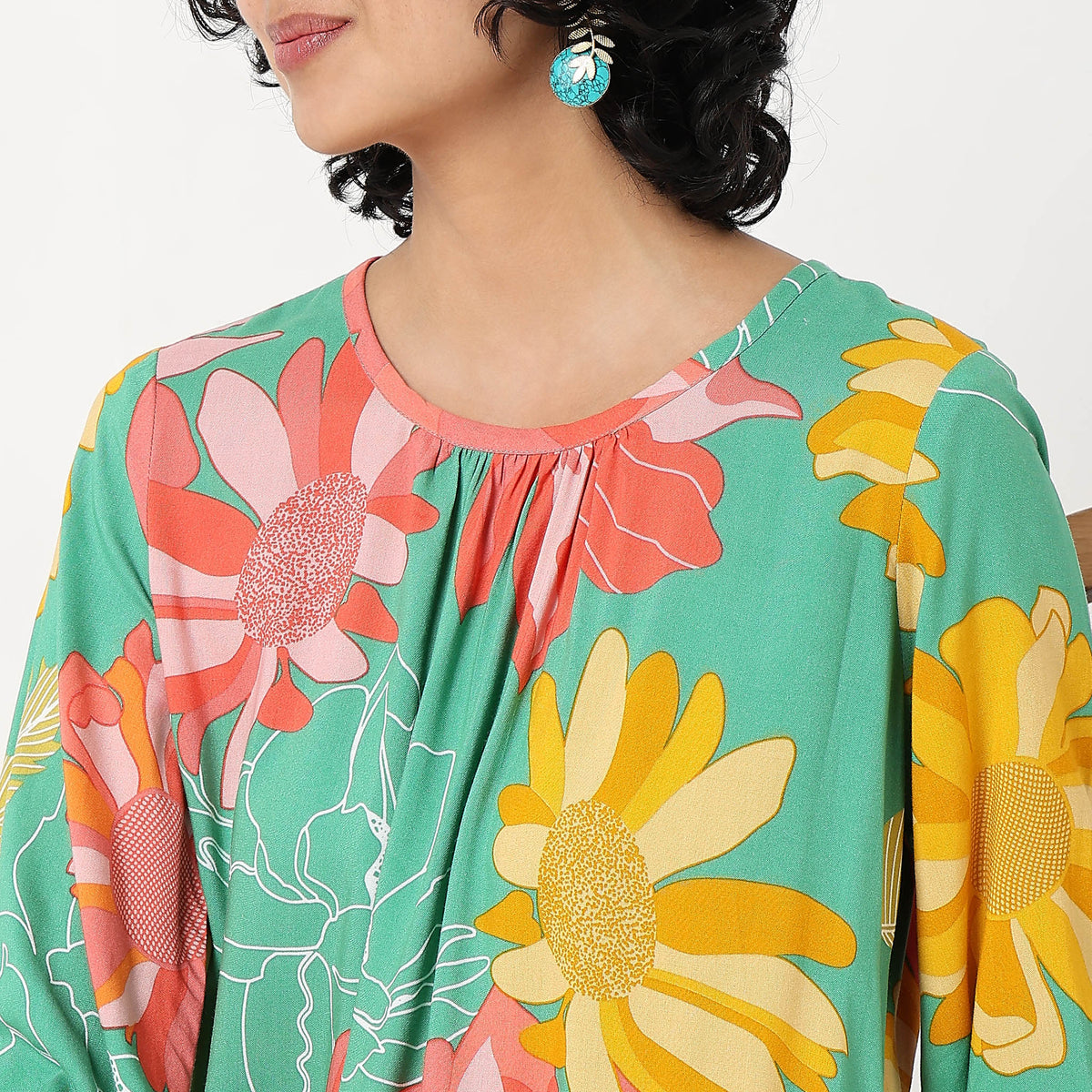 Flare Fit Printed Kurta