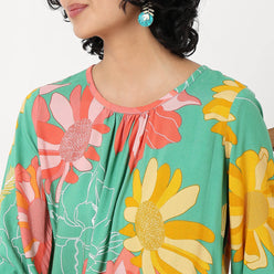 Flare Fit Printed Kurta