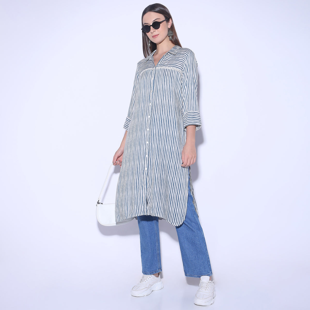 Straight Fit Striped Kurta