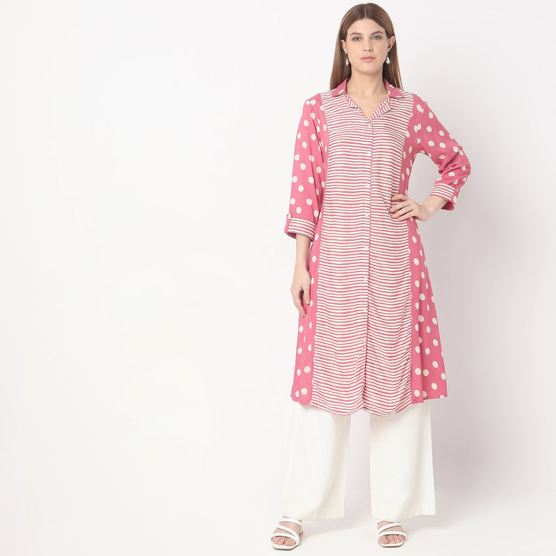 Flare Fit Printed Kurta