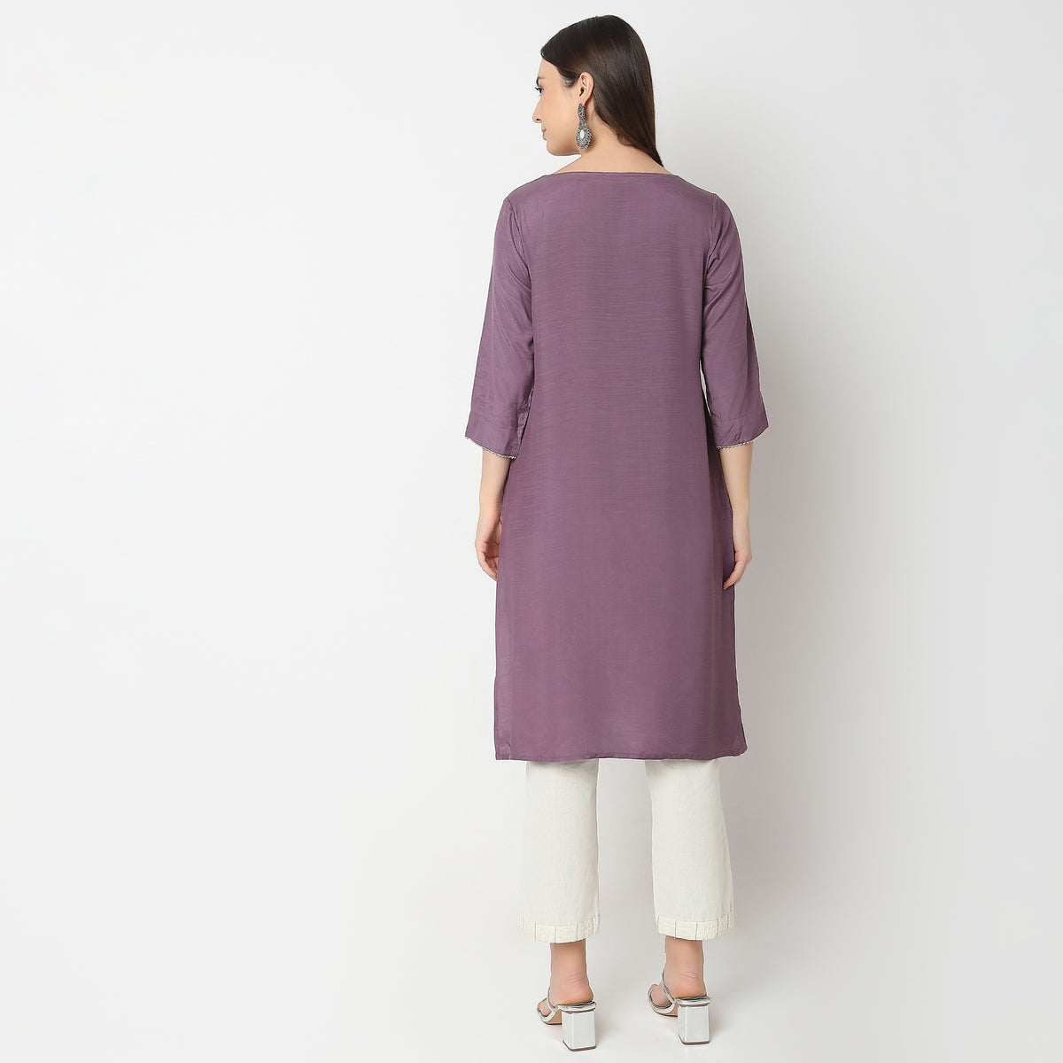 Flare Fit Embroidered A-Line Kurta