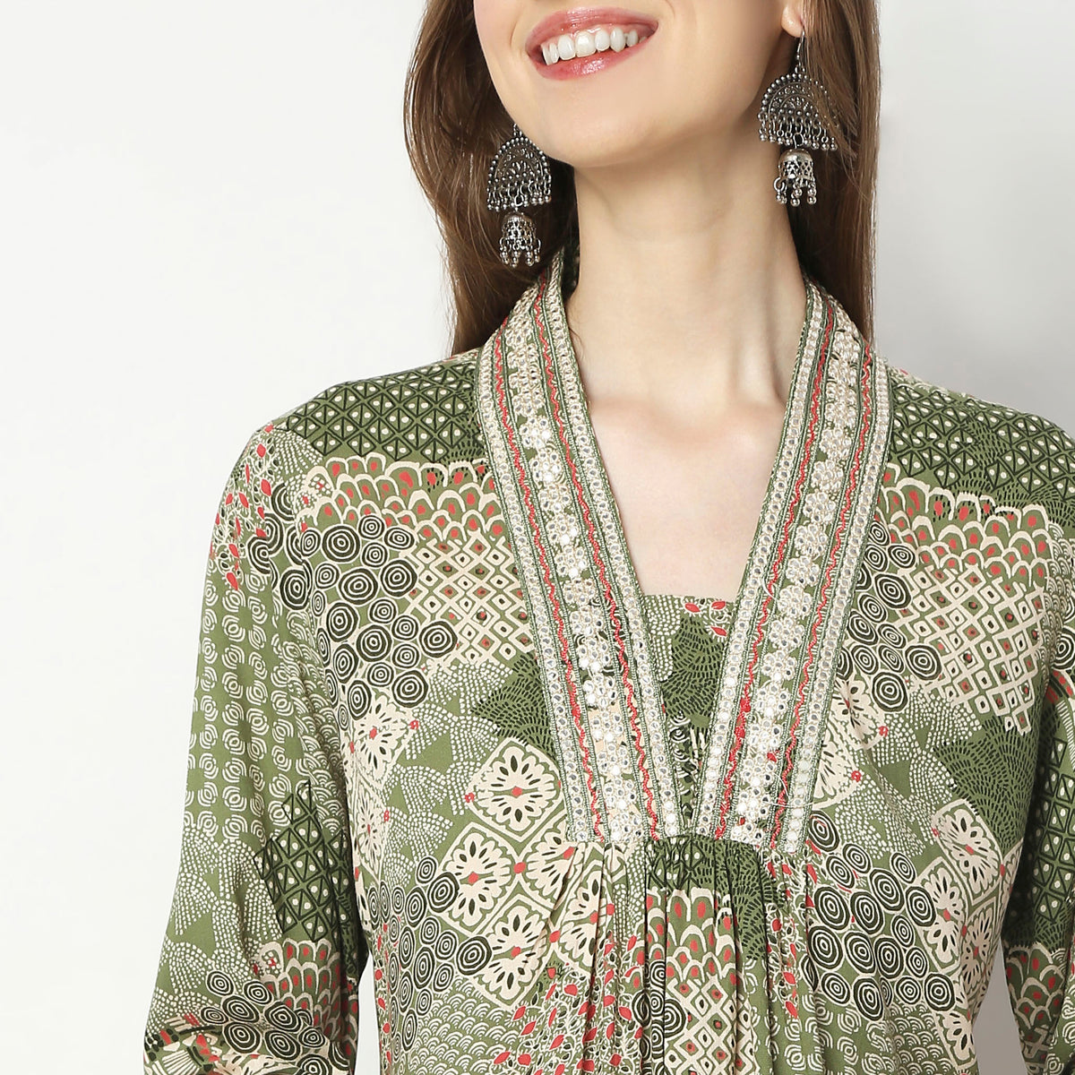 Flare Fit Printed Kurta