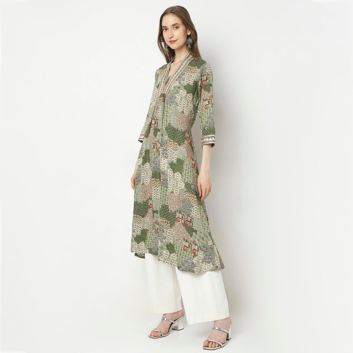 Flare Fit Printed Kurta