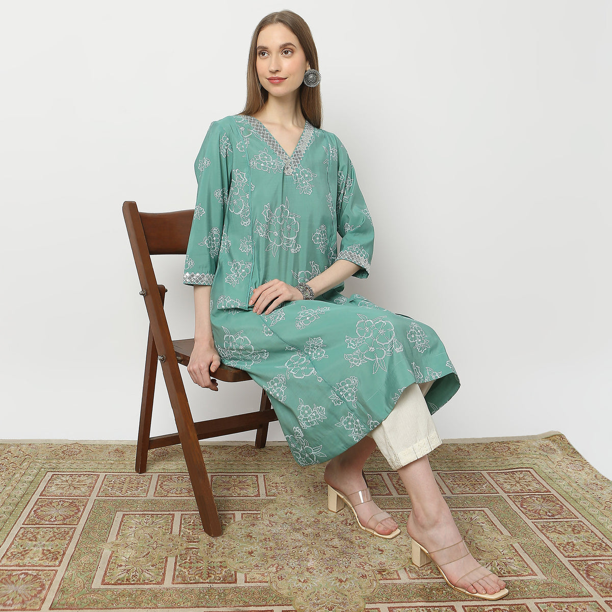 Flare Fit Printed Kurta