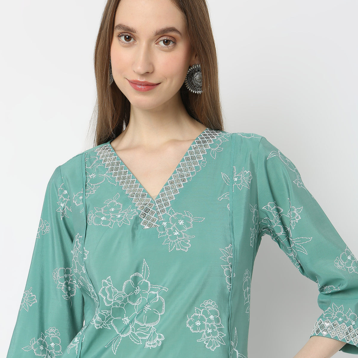 Flare Fit Printed Kurta