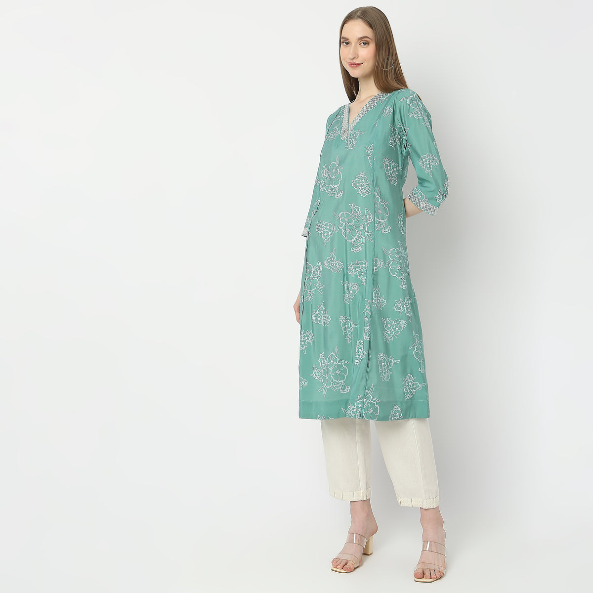 Flare Fit Printed Kurta