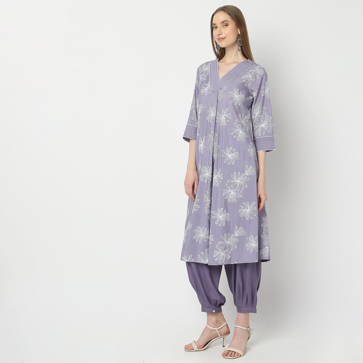 Flare Fit Printed Kurta